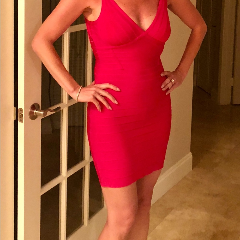 Hot Pink Herve Leger Dress